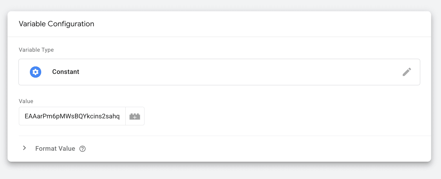 Variable with access token