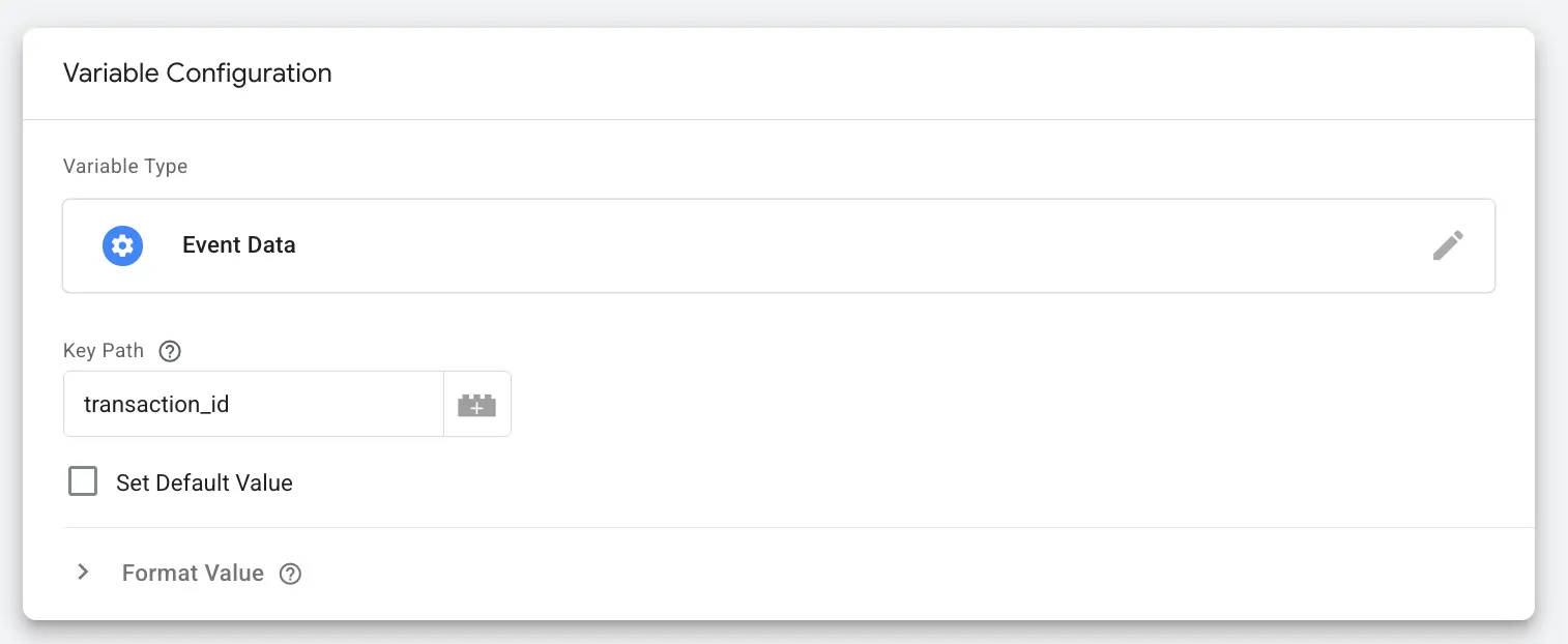 Variable - transaction ID