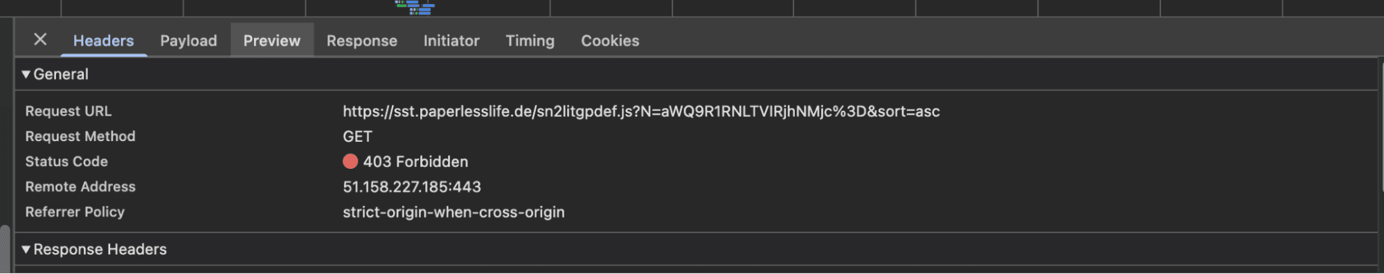 Error 403 when Server GTM ID is used instead of the web GTM ID
