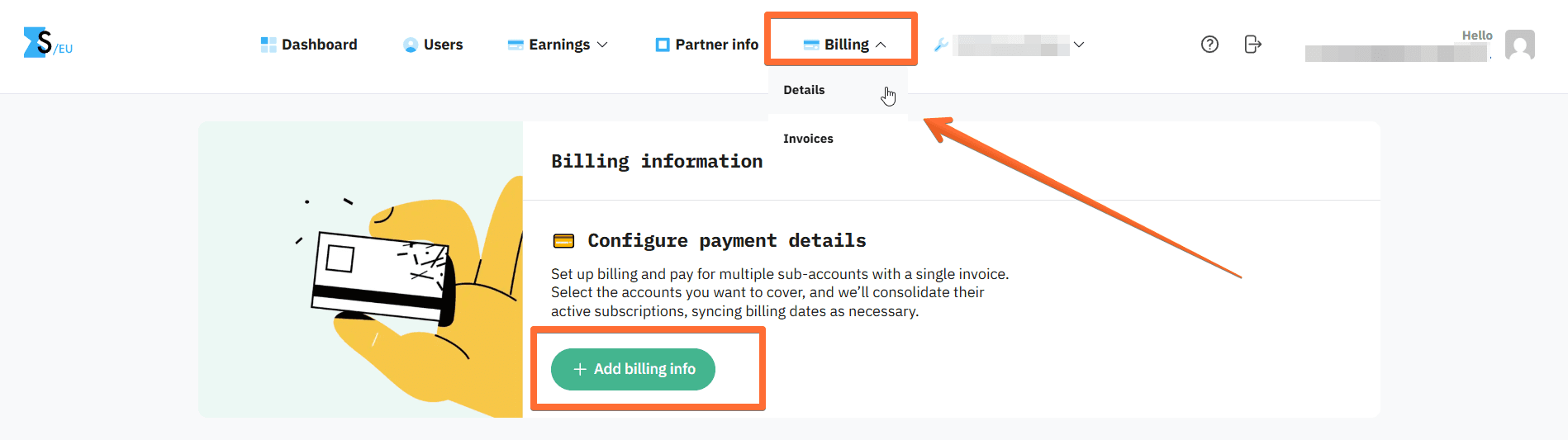 Add billing info
