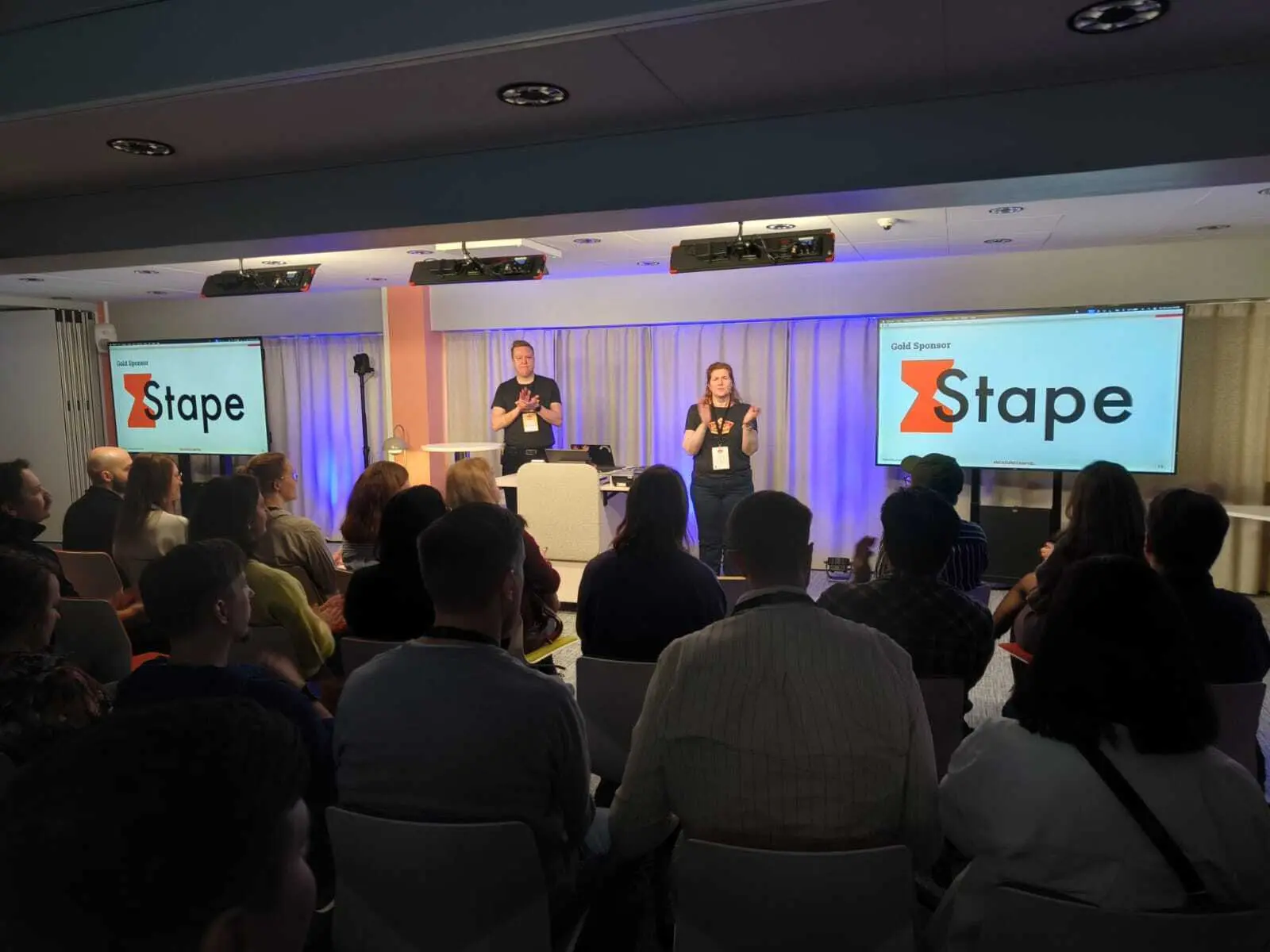 On the stage at MeasureCamp Helsinki 2026