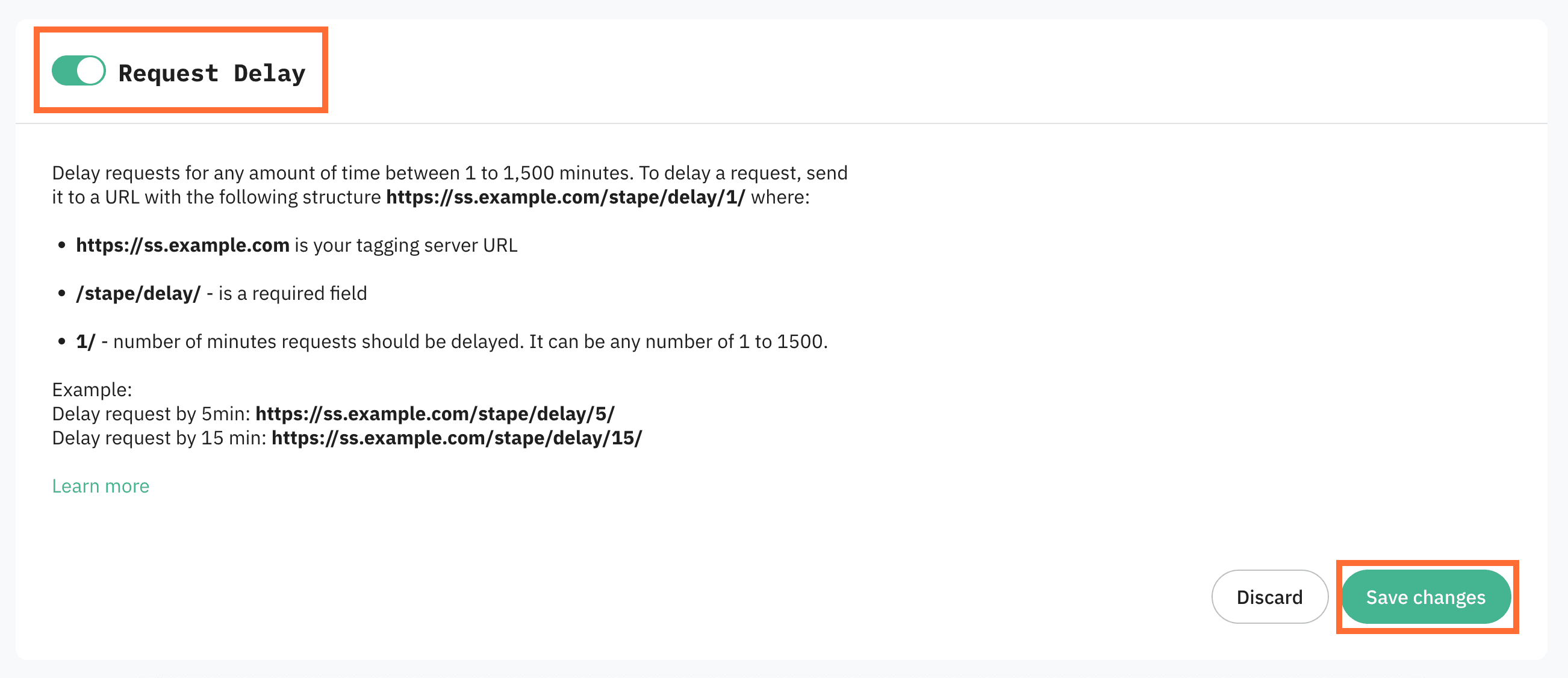 Enable Request Delay