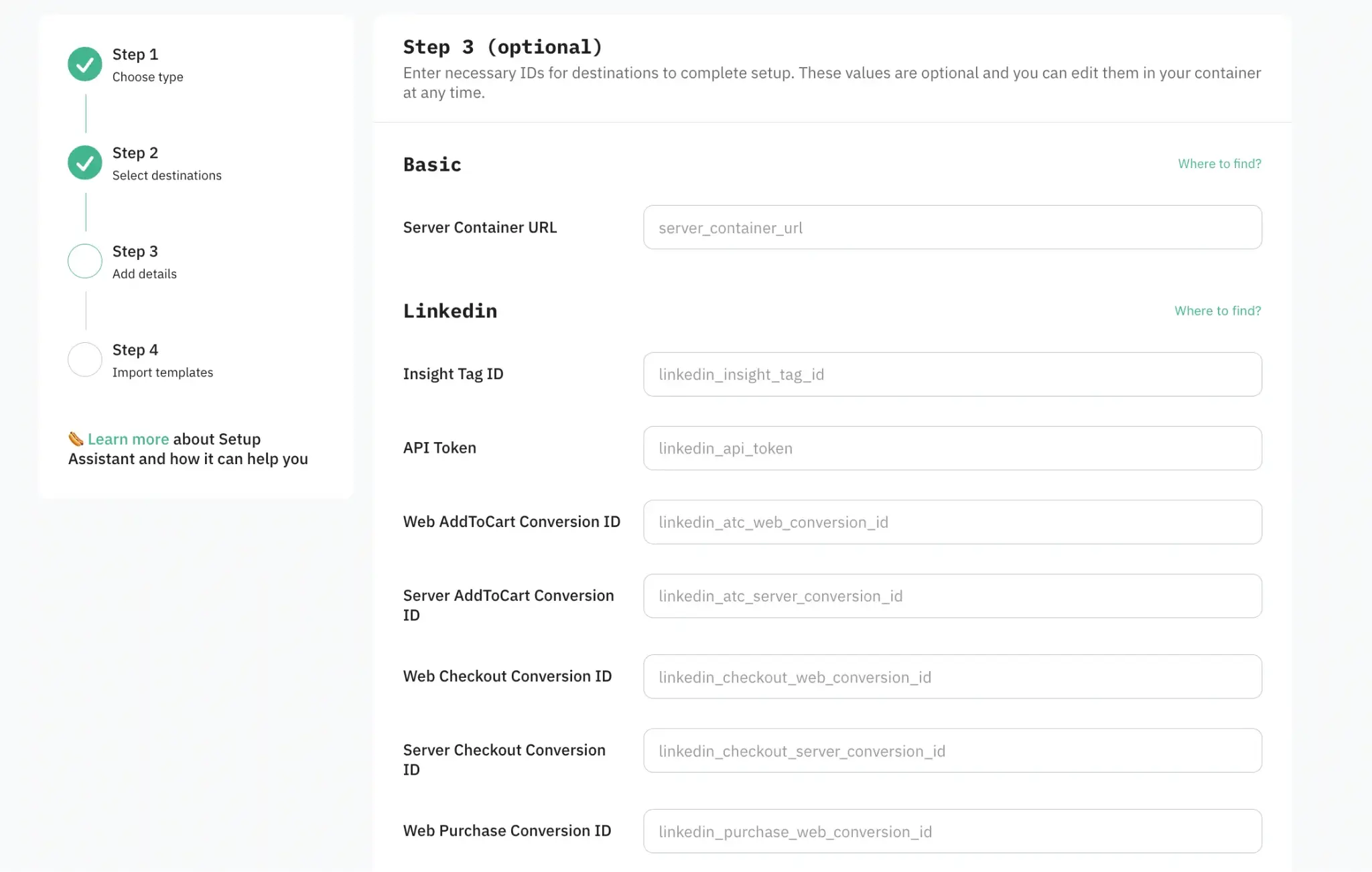 Step 3. Add IDs