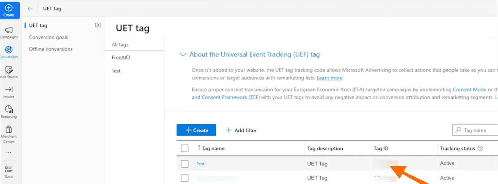 Microsoft UET Tag ID