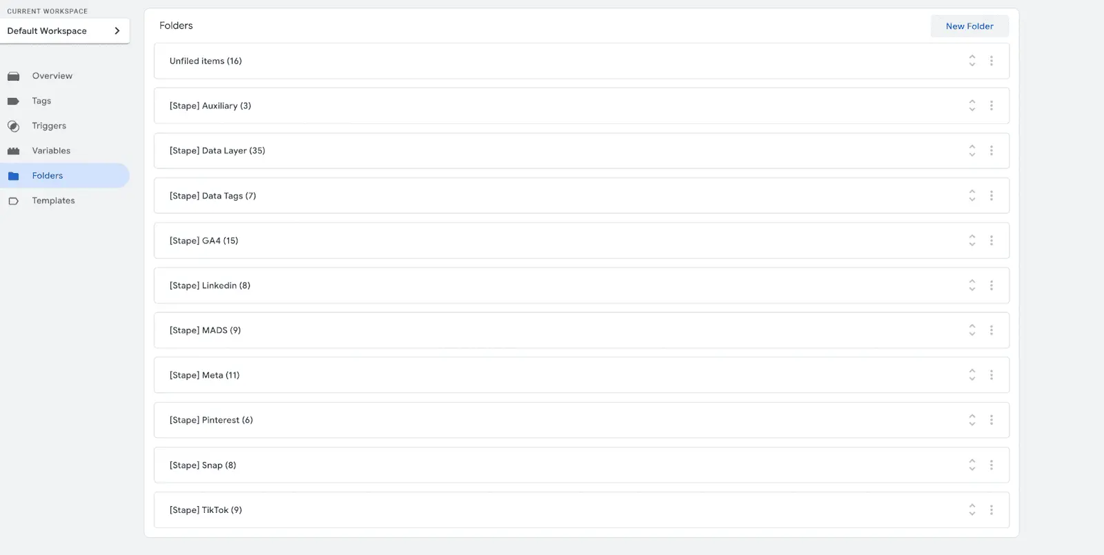 Imported templates folders