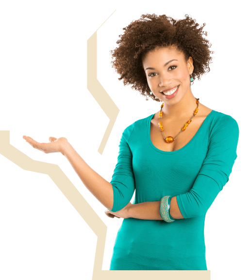 Garota com cabelo afro do Stape Gateway