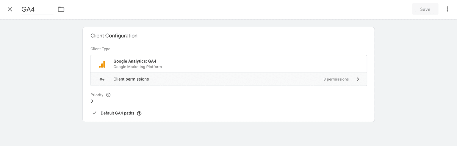  add a GA4 client inside the Server container 