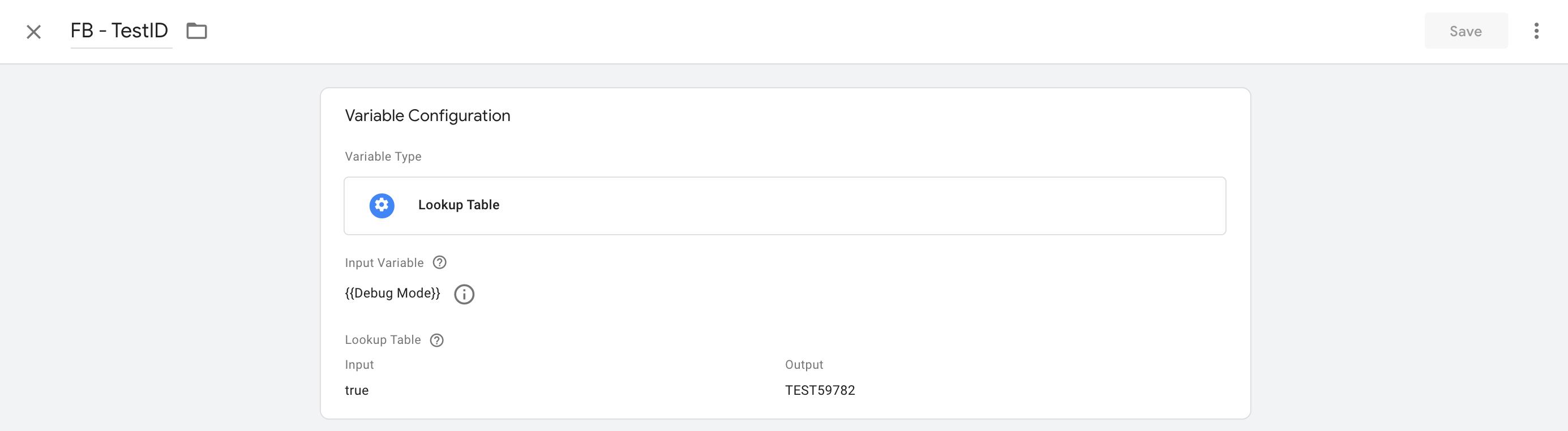 Create Facebook test ID Google Tag Manager