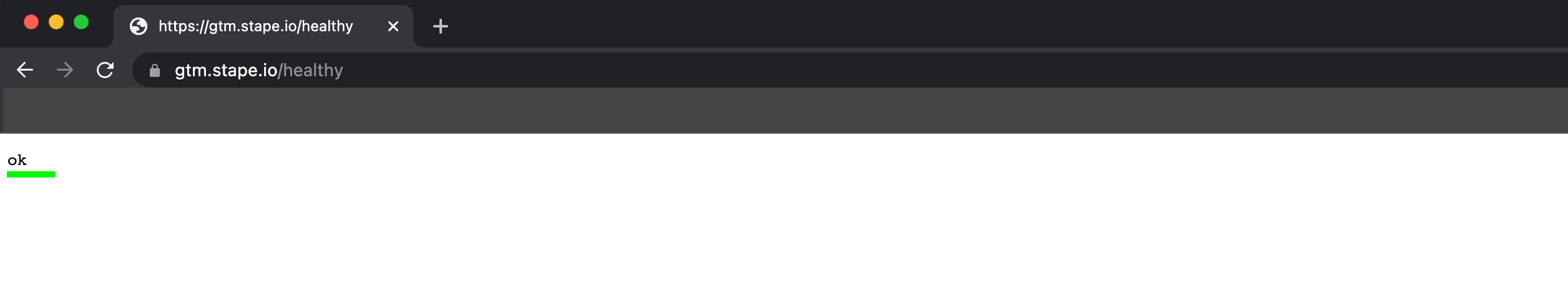  add /healthy at the end of the tagging URL