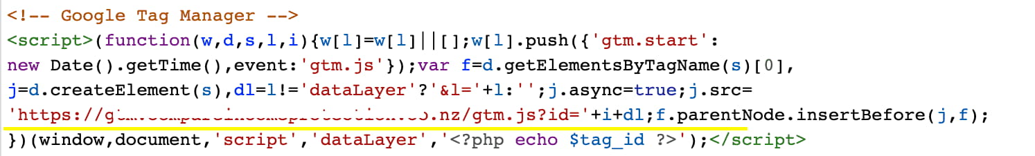 gtm code