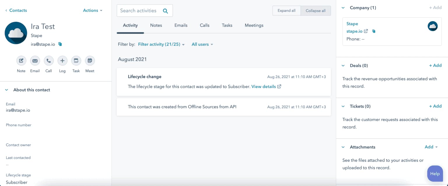 tag configuration hubspot