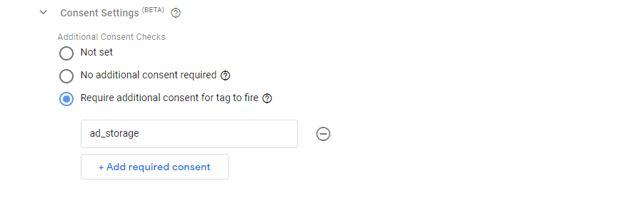 Consent settings