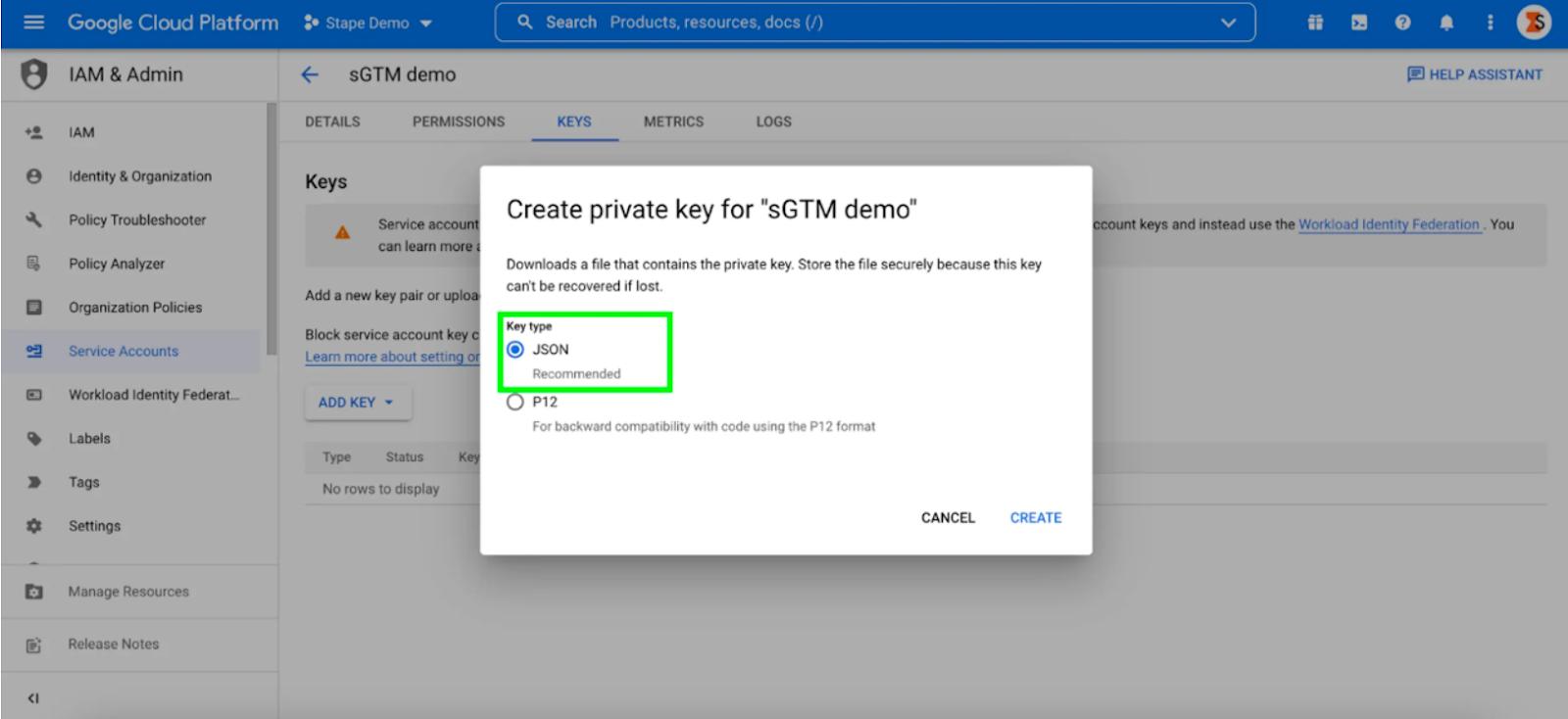 Create private key