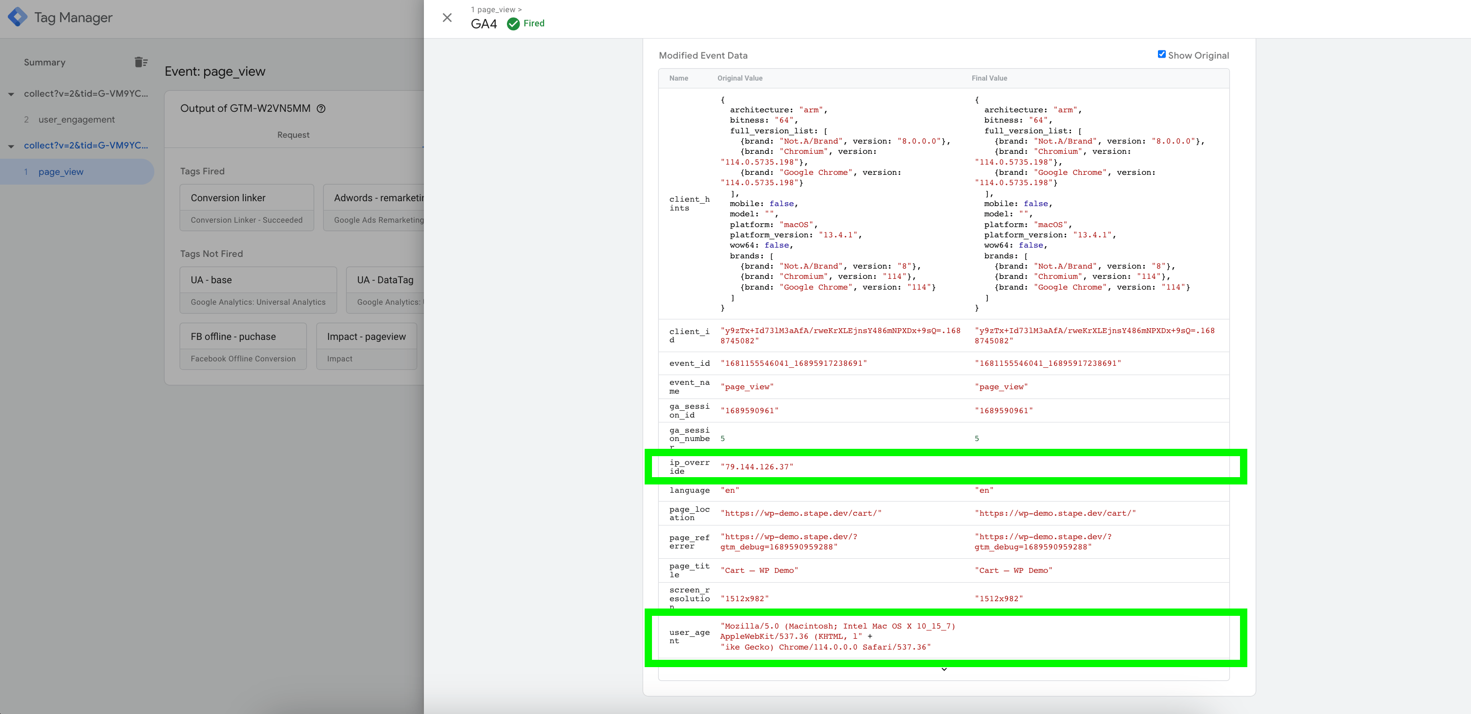 debug transformations