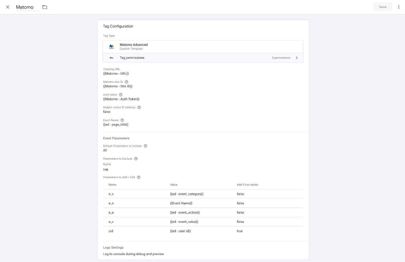 matomo tag for server-side google tag manager