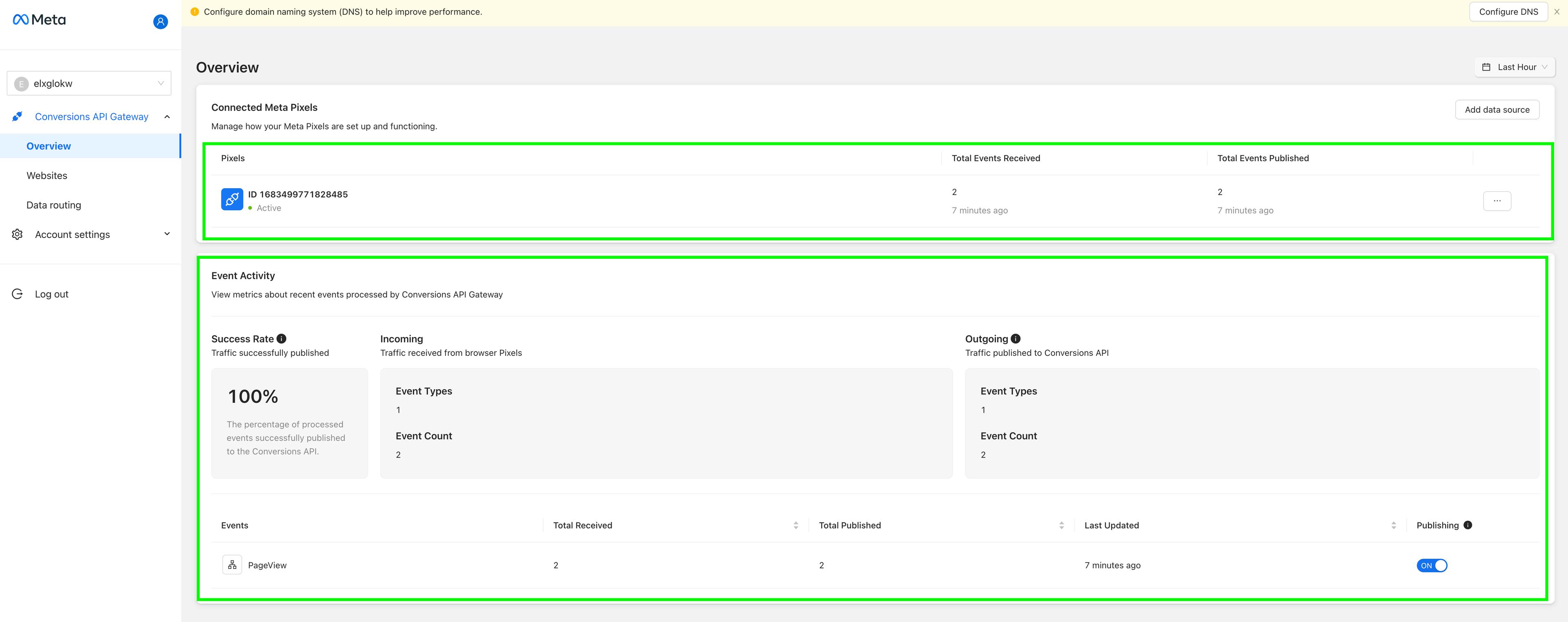 test if conversions api gateway works correctly
