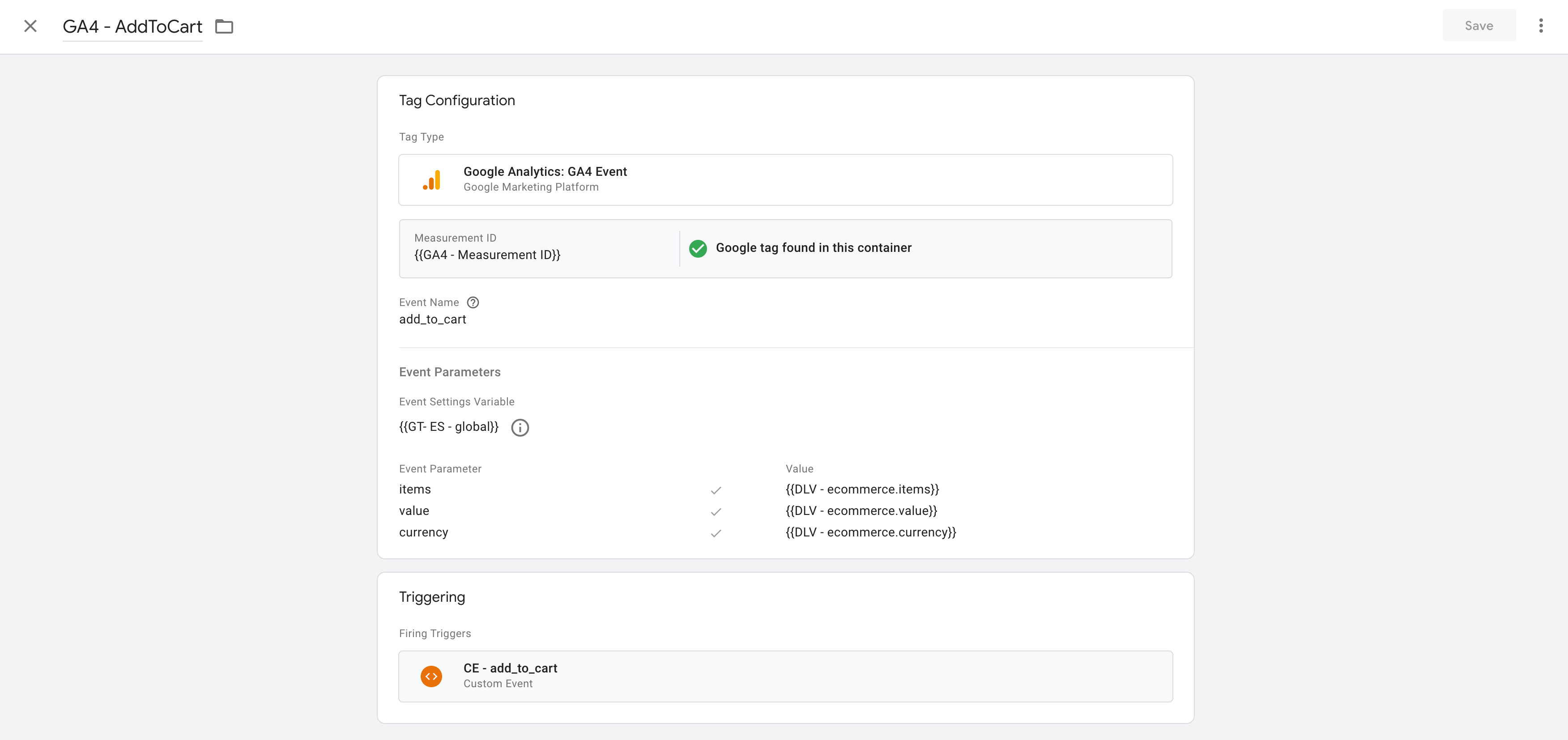 Google analytics 4 events settings 
