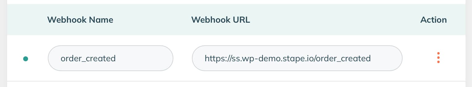 Webhook order_created - Stape