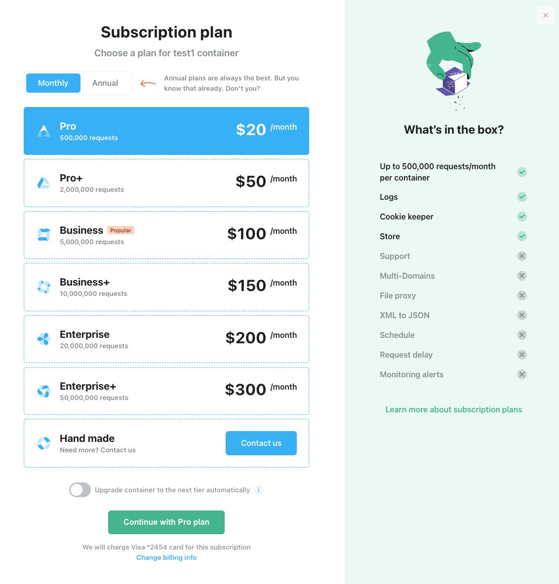 Stape pricing