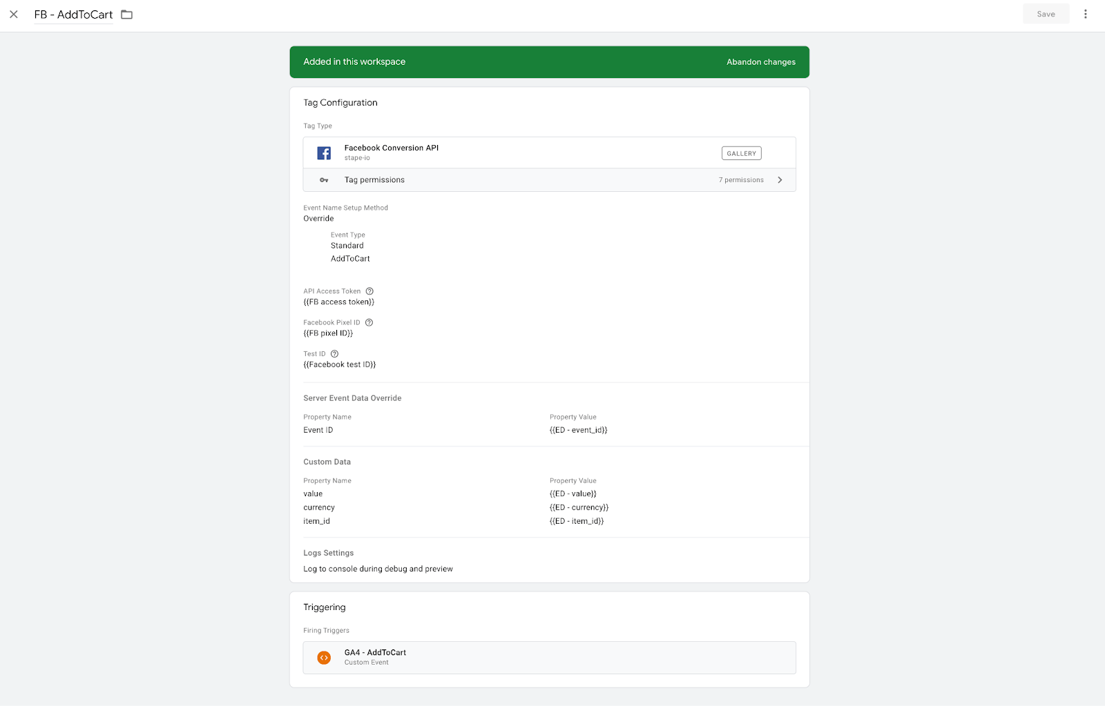 Set up FB events manually