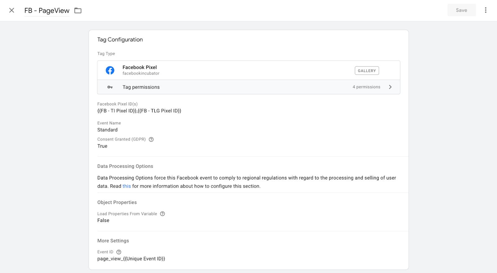 Deduplication settings