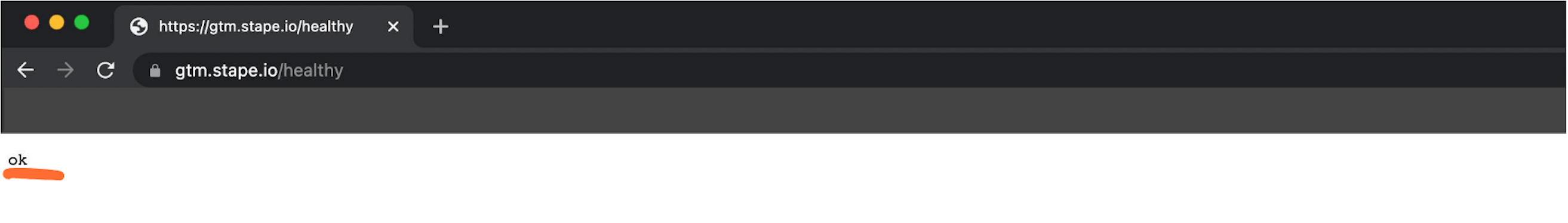  add /healthy at the end of the tagging URL