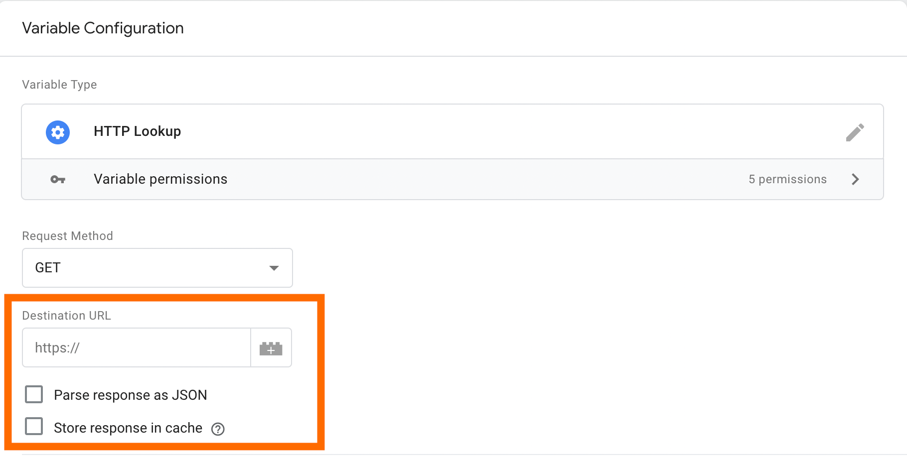 Variable settings