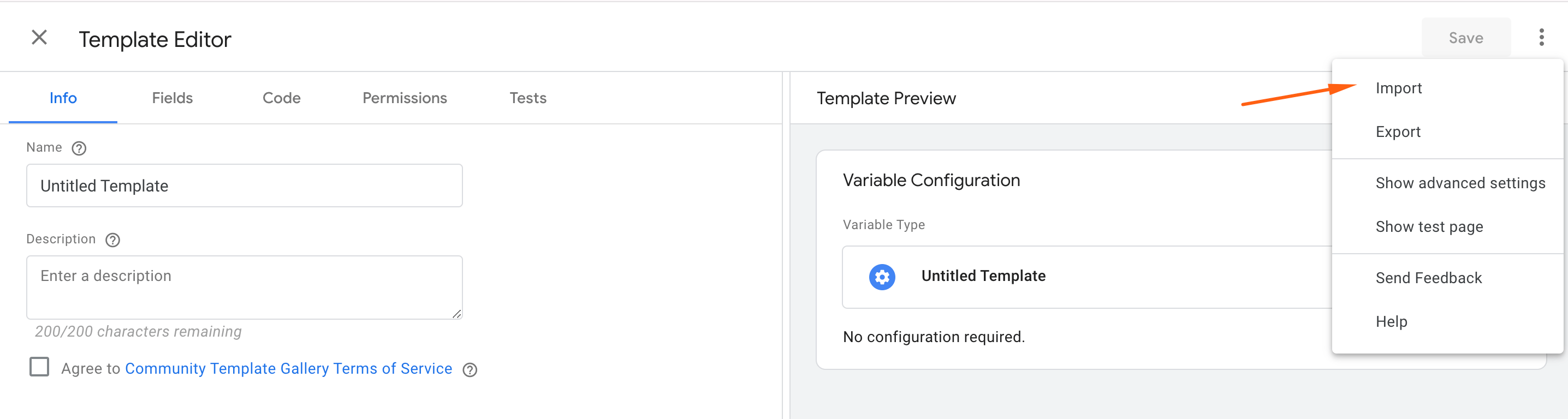Import Object Builder Variable in Variable Templates of GTM