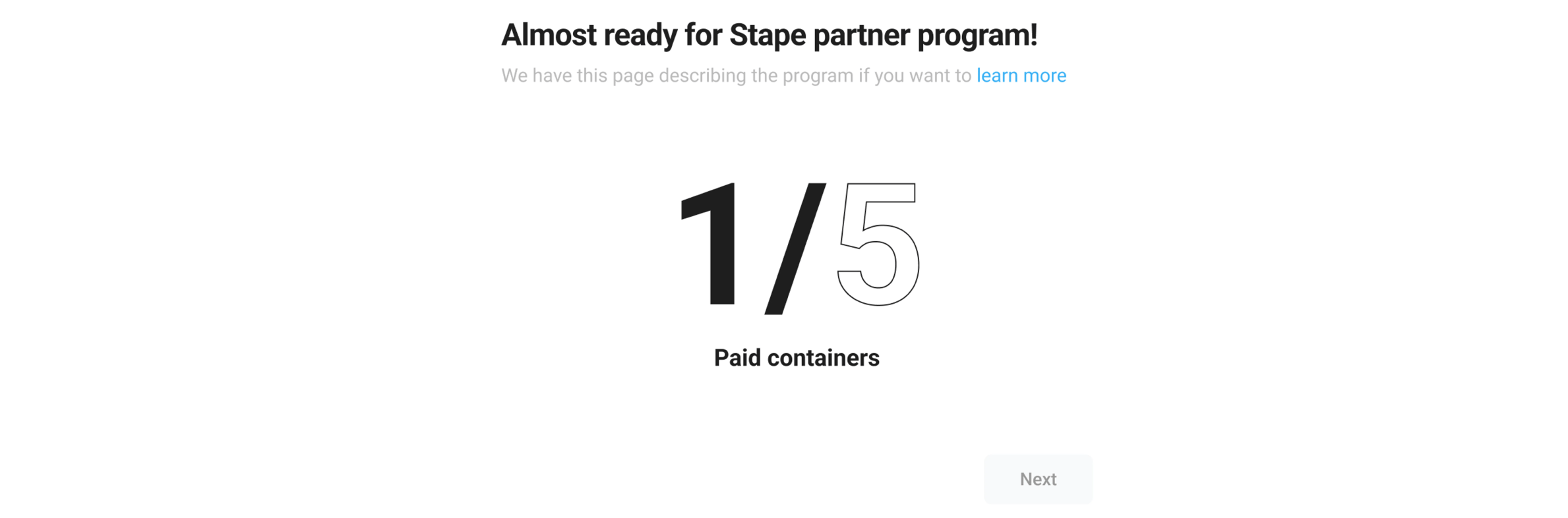 Programme partenaire de Stape.