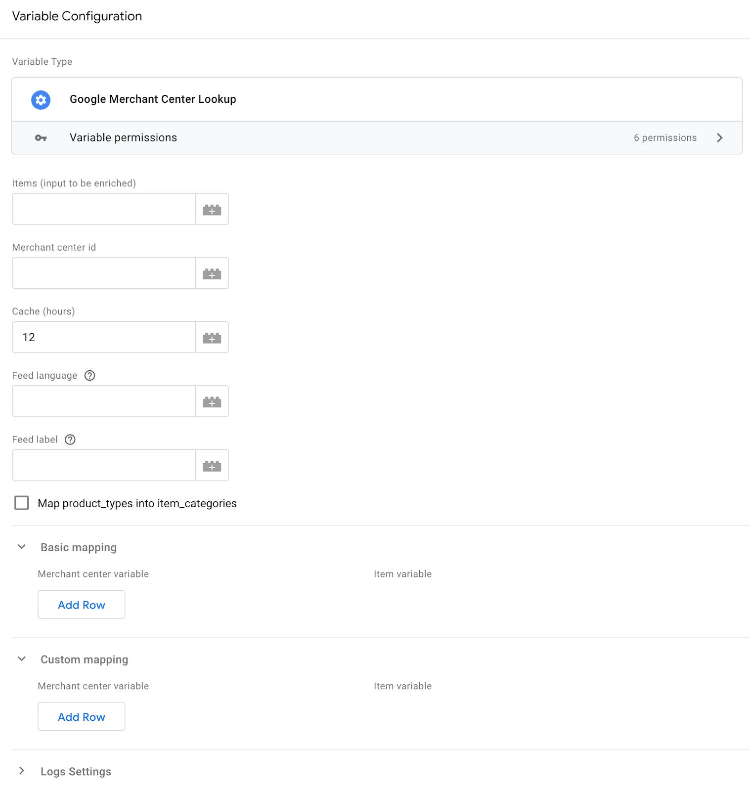 Google Merchant Center Lookup variable for Google Tag Manager server container