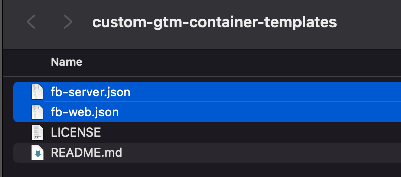 GTM templates for a custom website