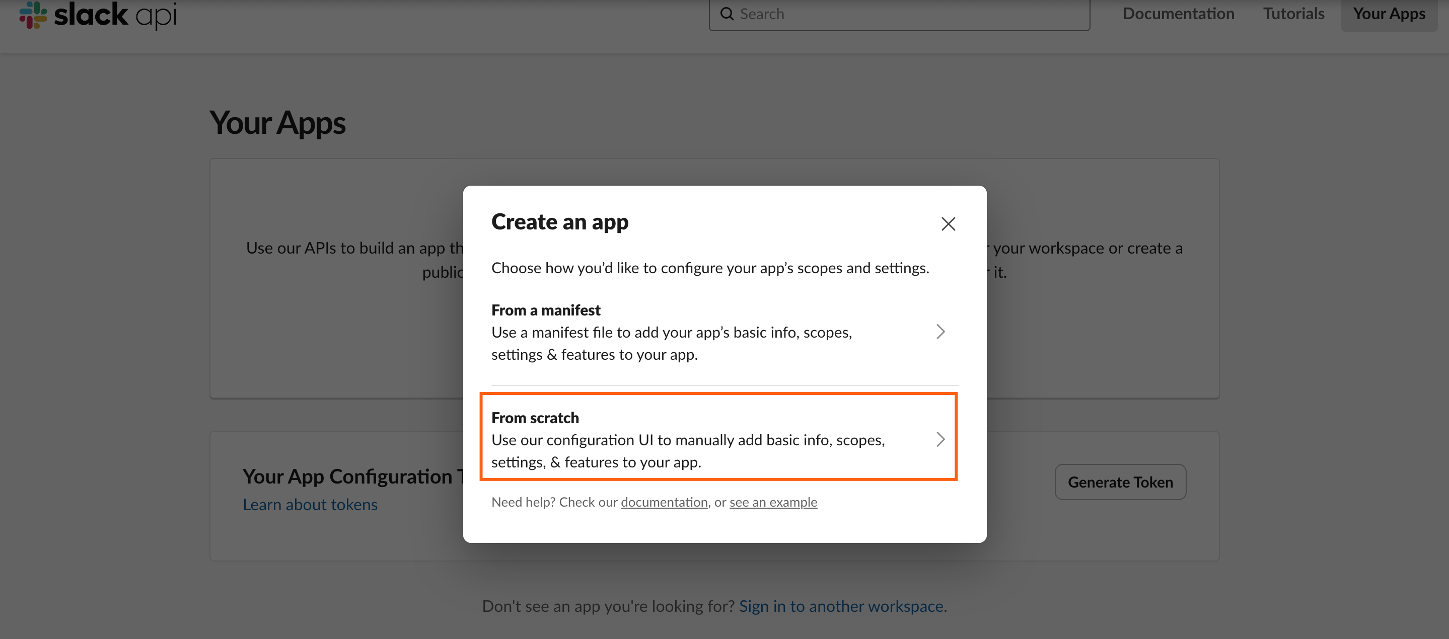 Create app from scratch