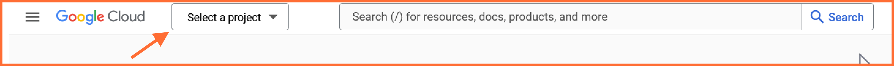 Select a project