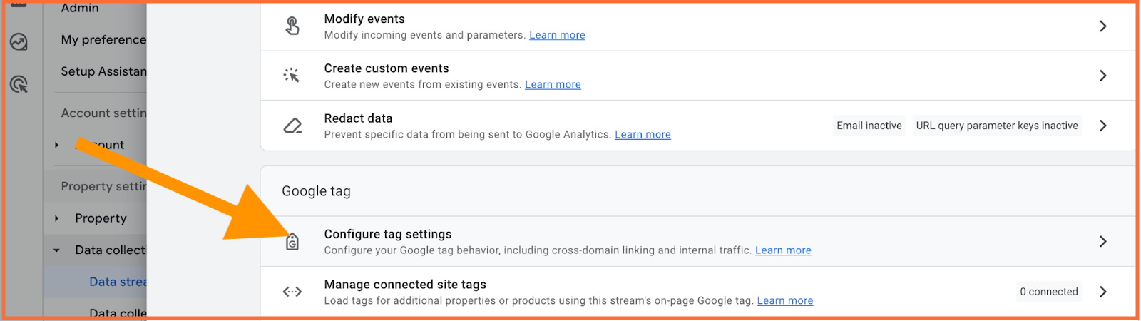 Definir configurações de tags