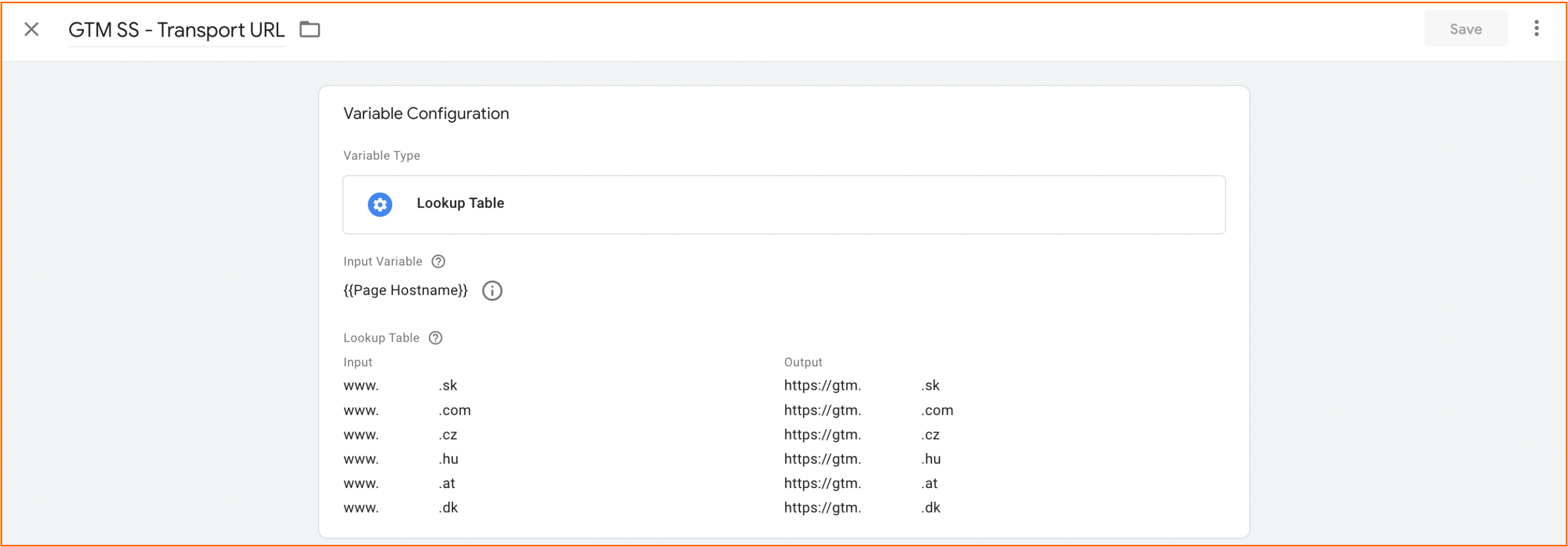 server URL