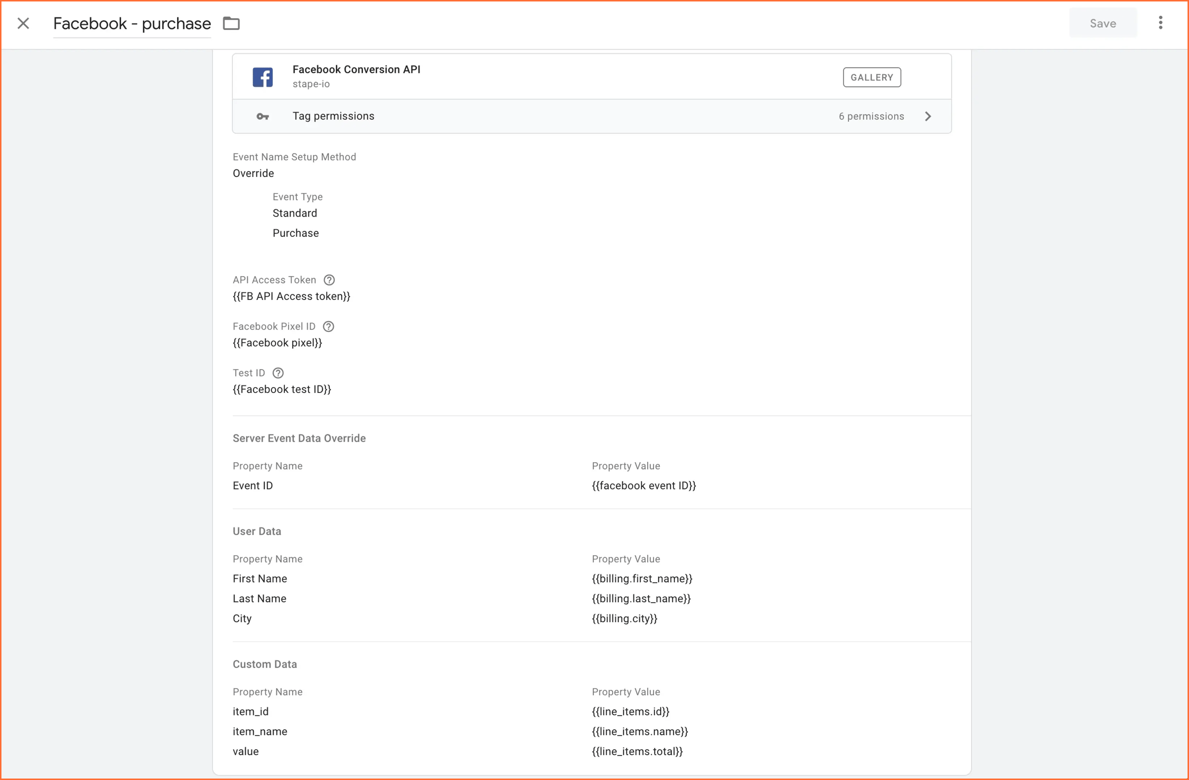 Facebook Conversions API for the webhook