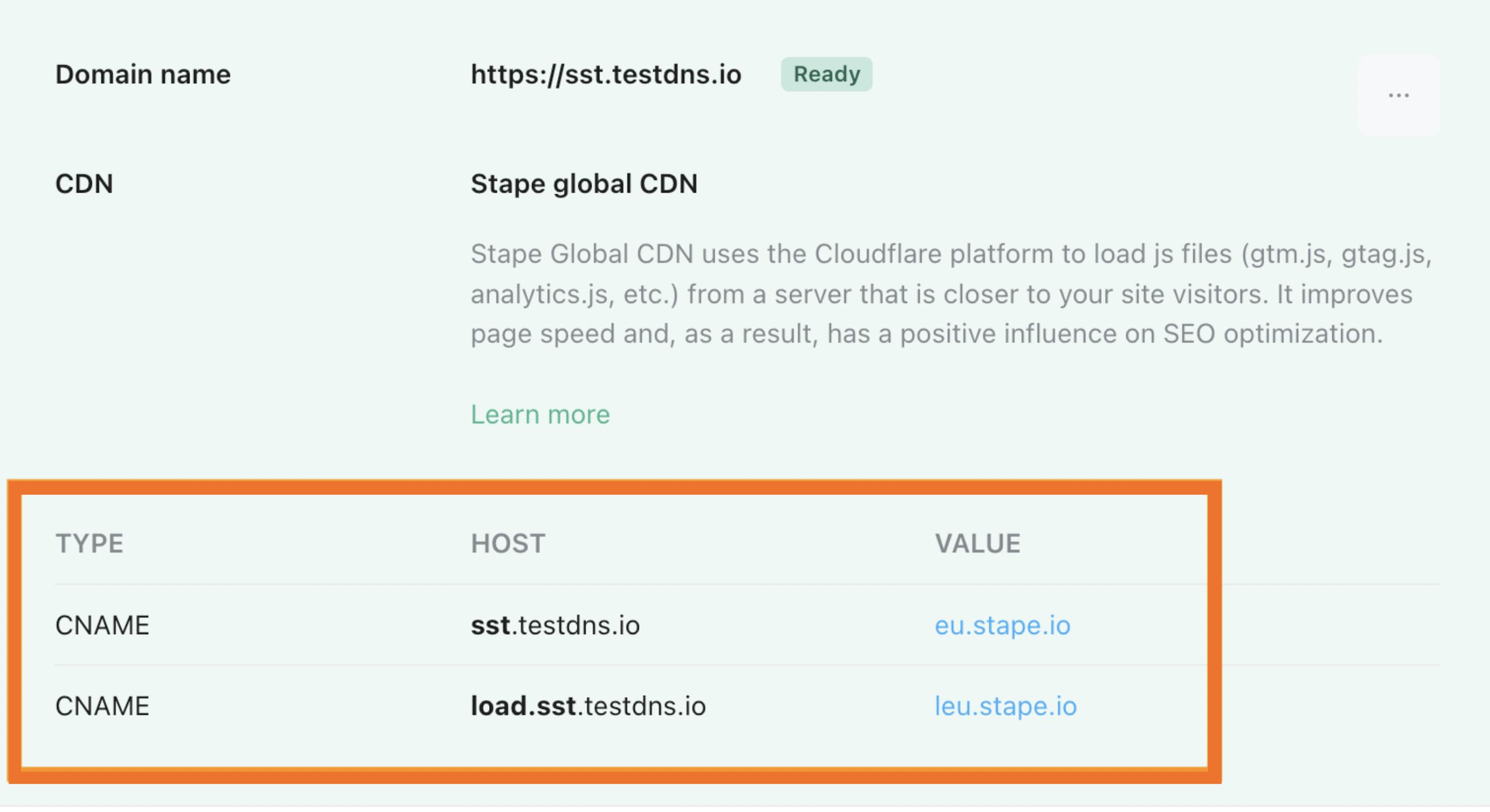 Type, Host, and Value