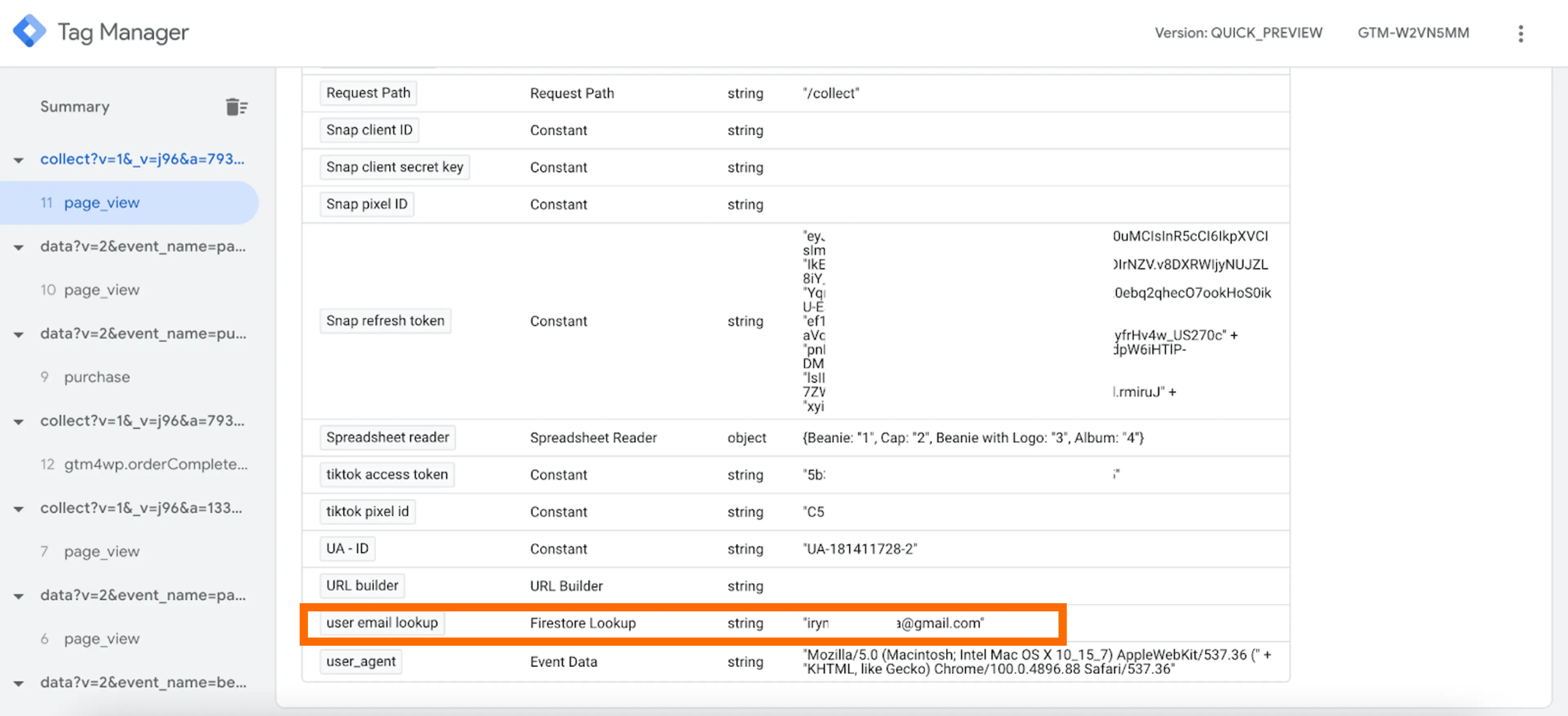 Testez la variable de recherche Firestore 