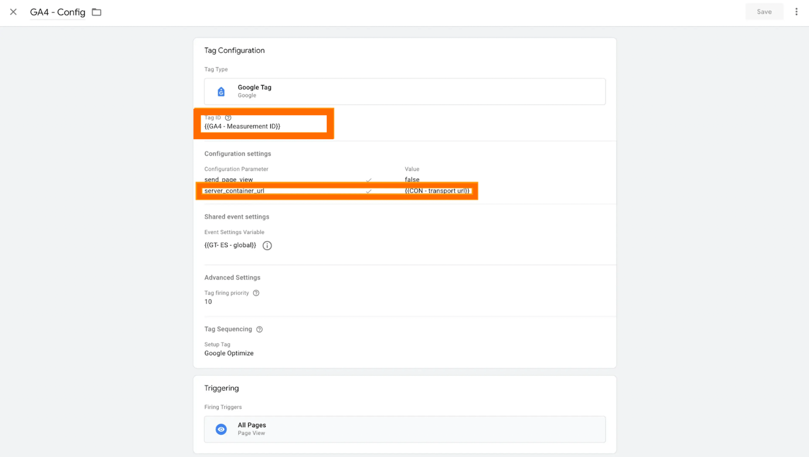Set up Google tag
