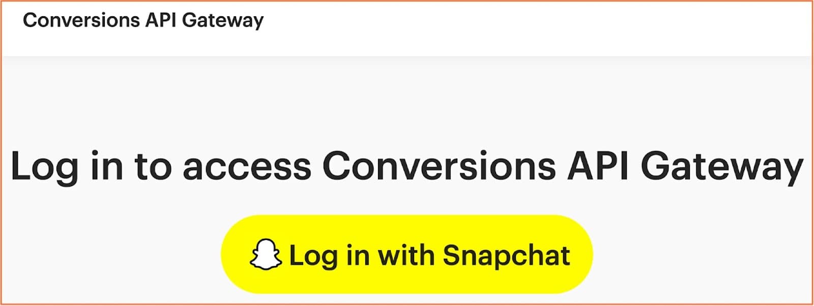 Log in with Snapchat