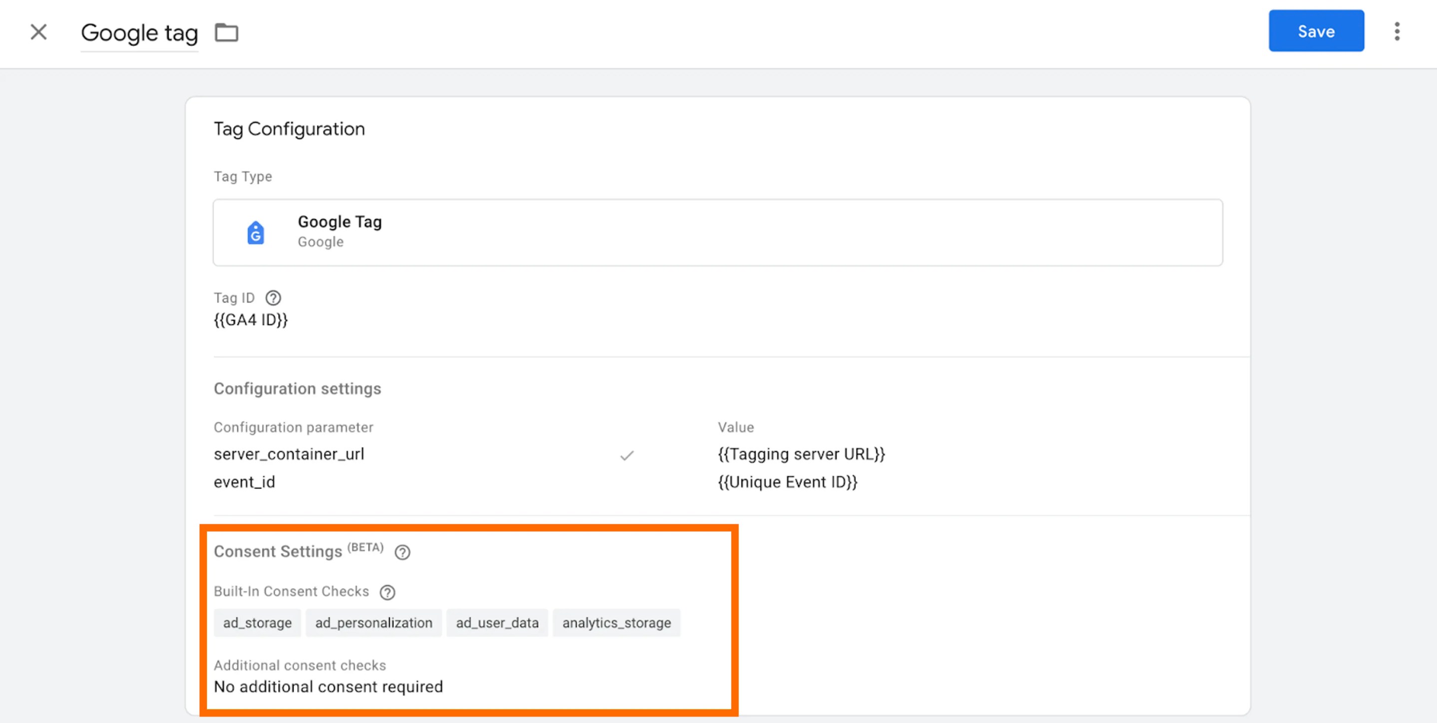 Consent settings