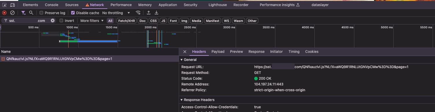 Webhooks tab