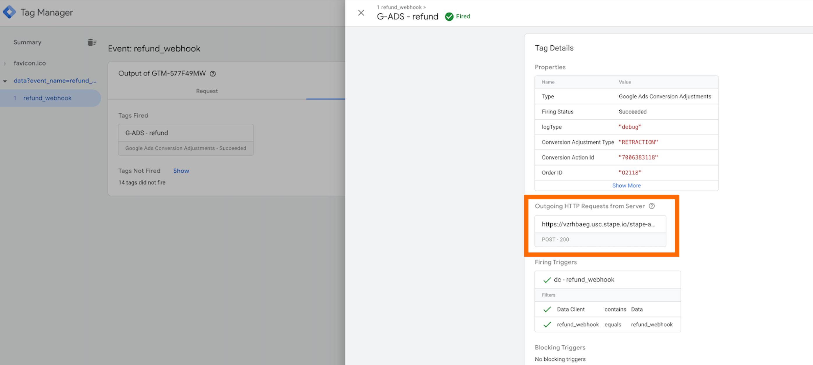 Testing the tag configuration