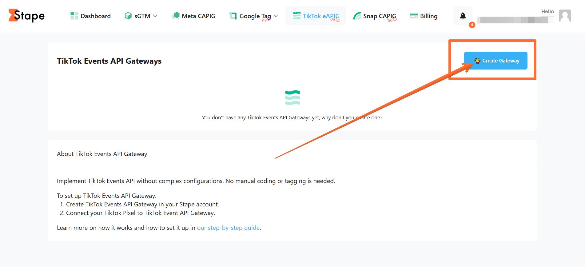 Click Create Gateway