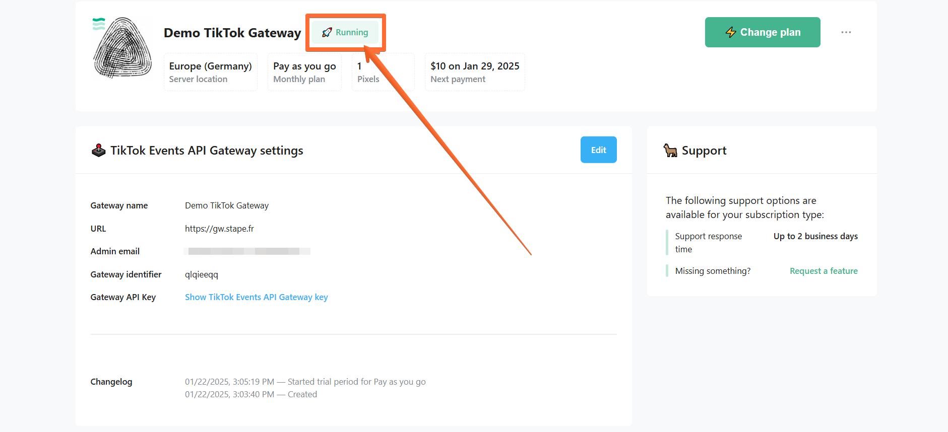 Wait until the Gateway is verified