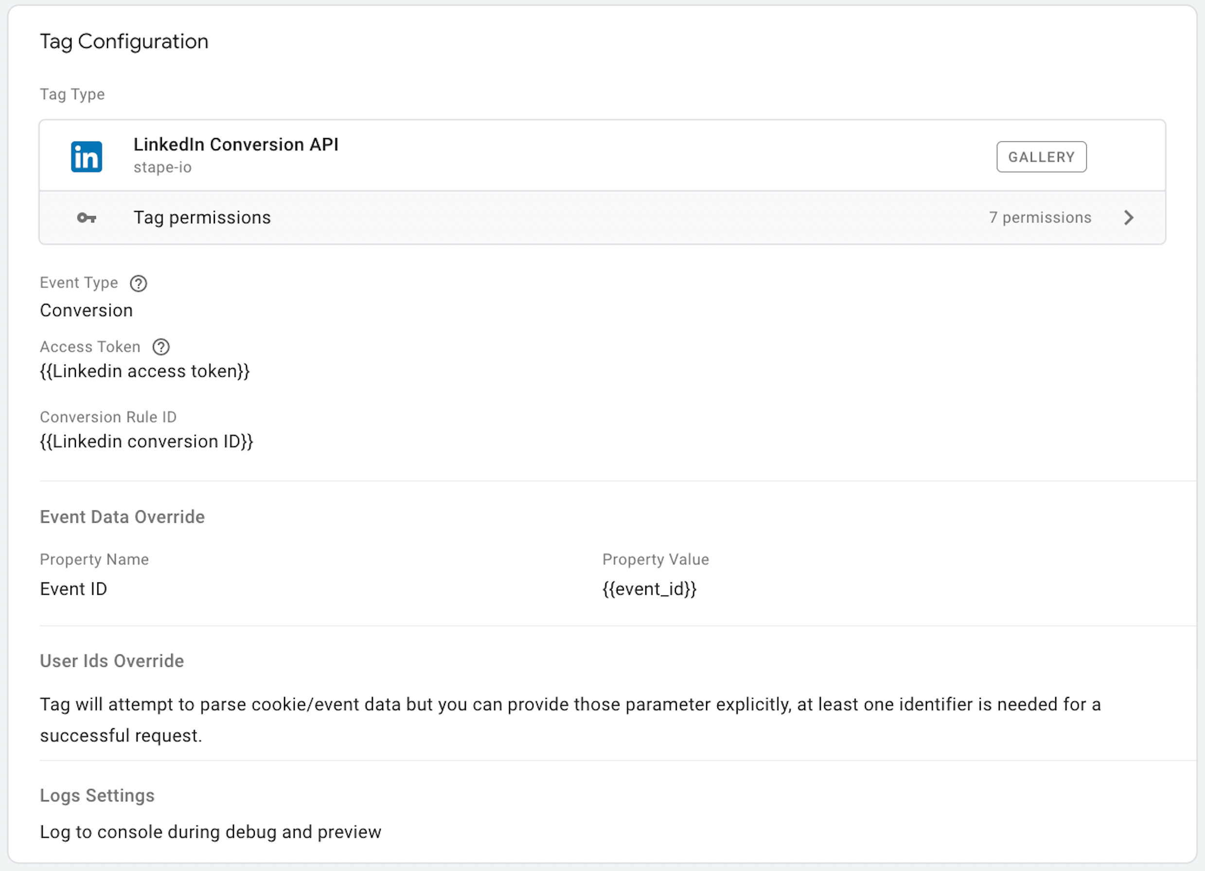 LinkedIn CAPI tag configuration