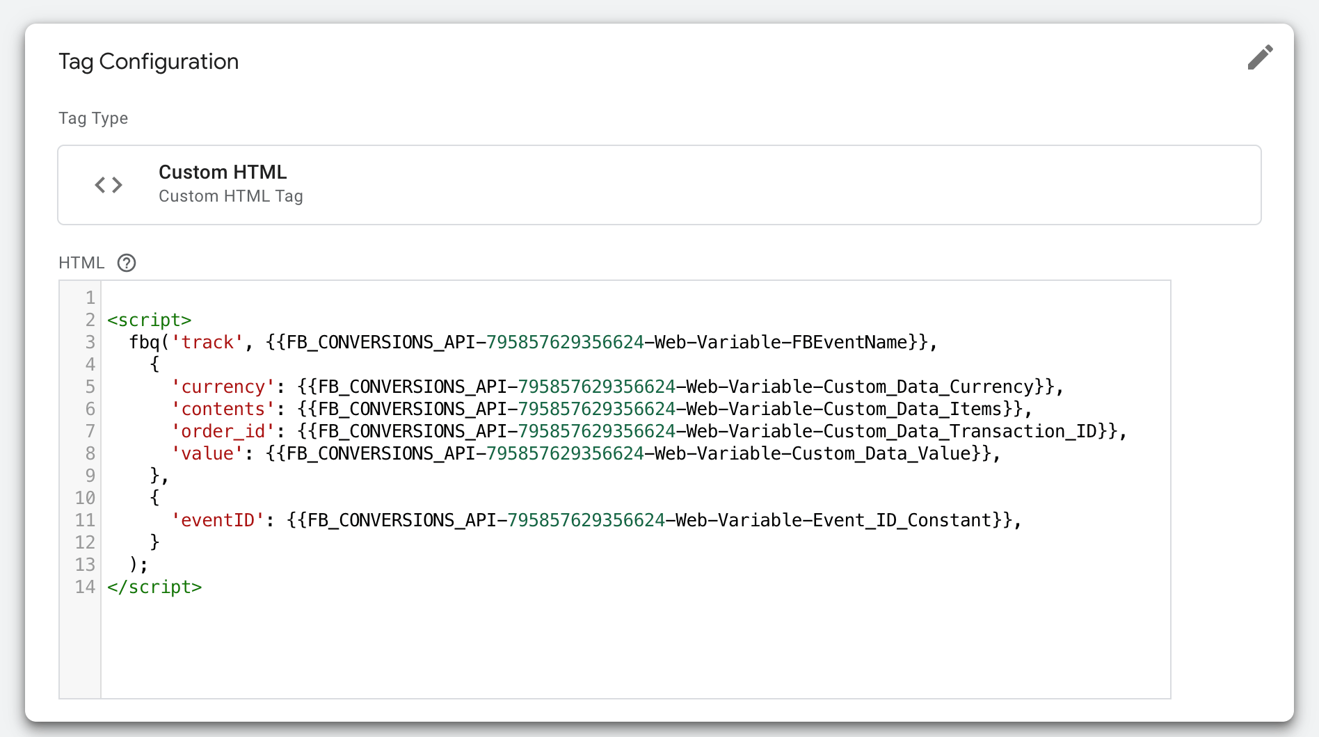 Custom HTML tag