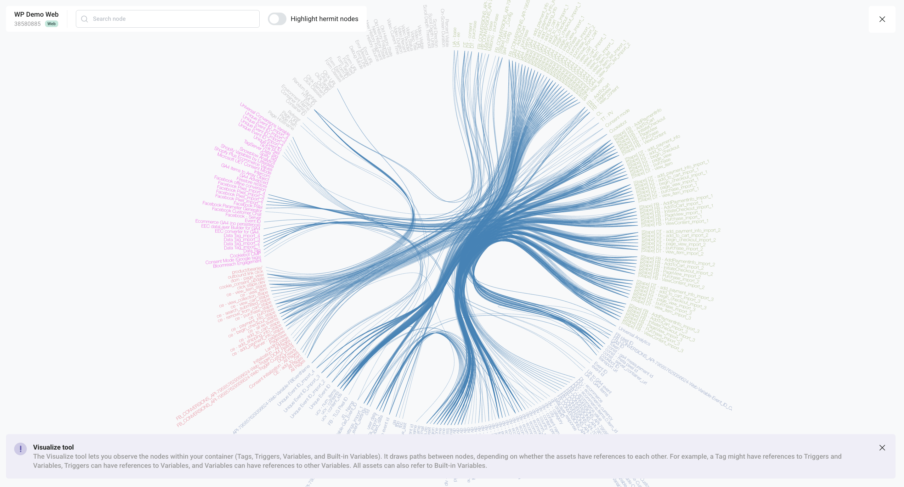 Visualizzazione dei container