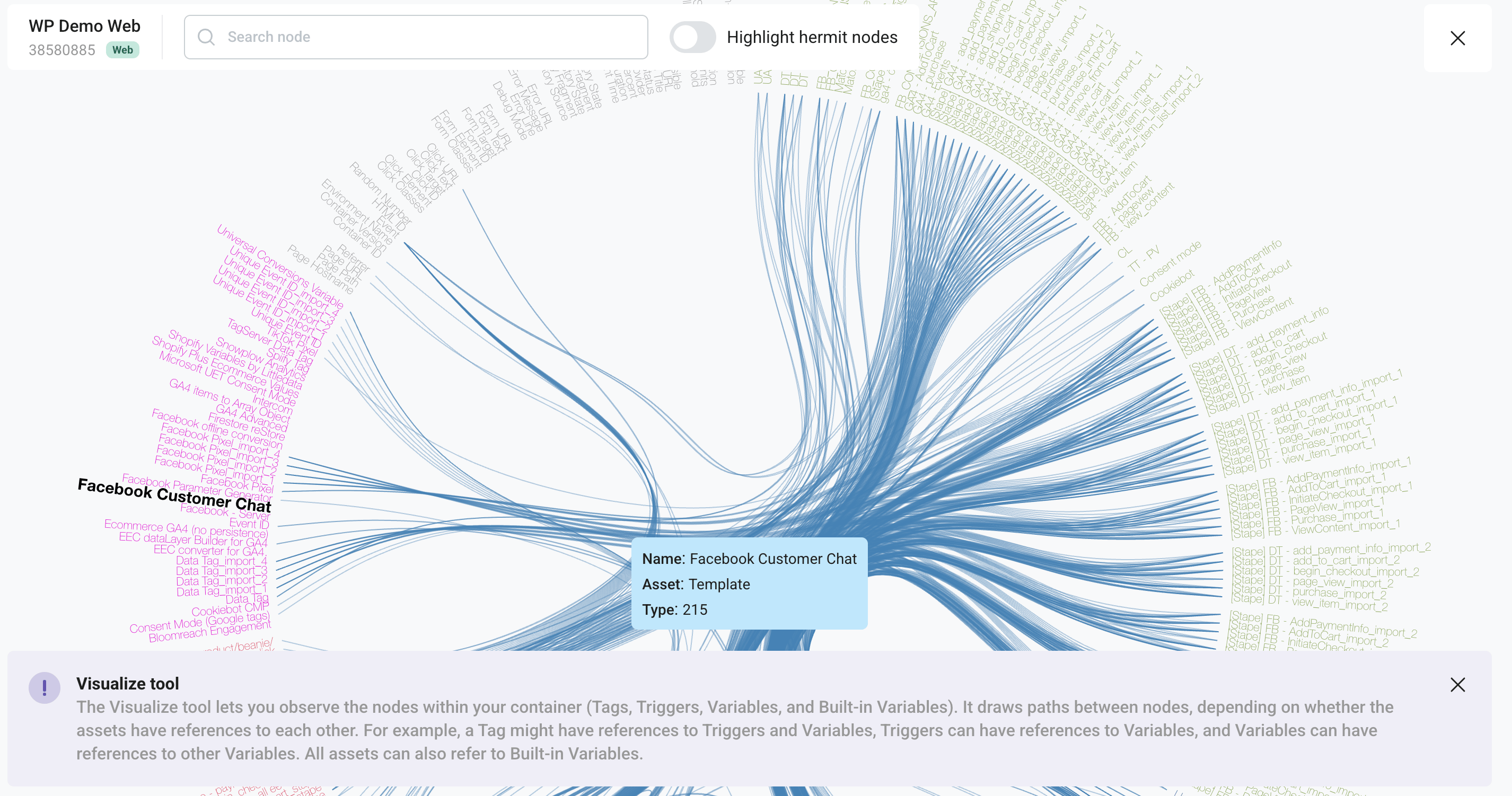 Visualizzazione dei container