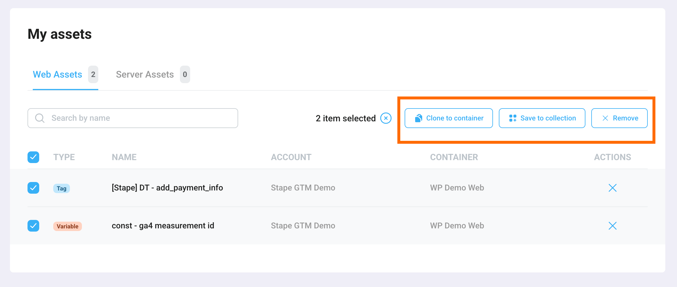 Le mie risorse in GTM Tools
